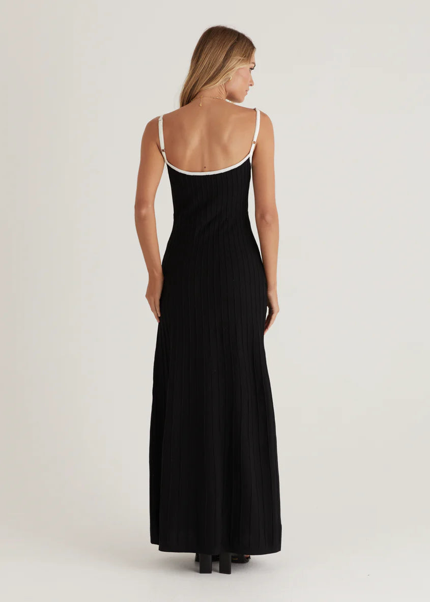 Lennox Knit Maxi Dress - Black