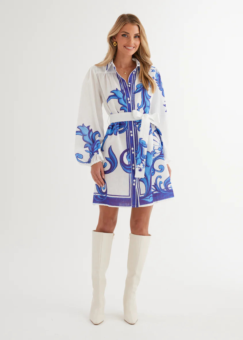 Nicoletta Dress - Blue Zayna