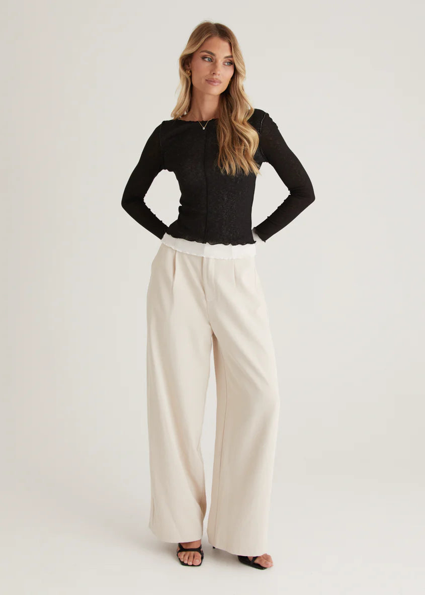 Lia Knit Top - Black