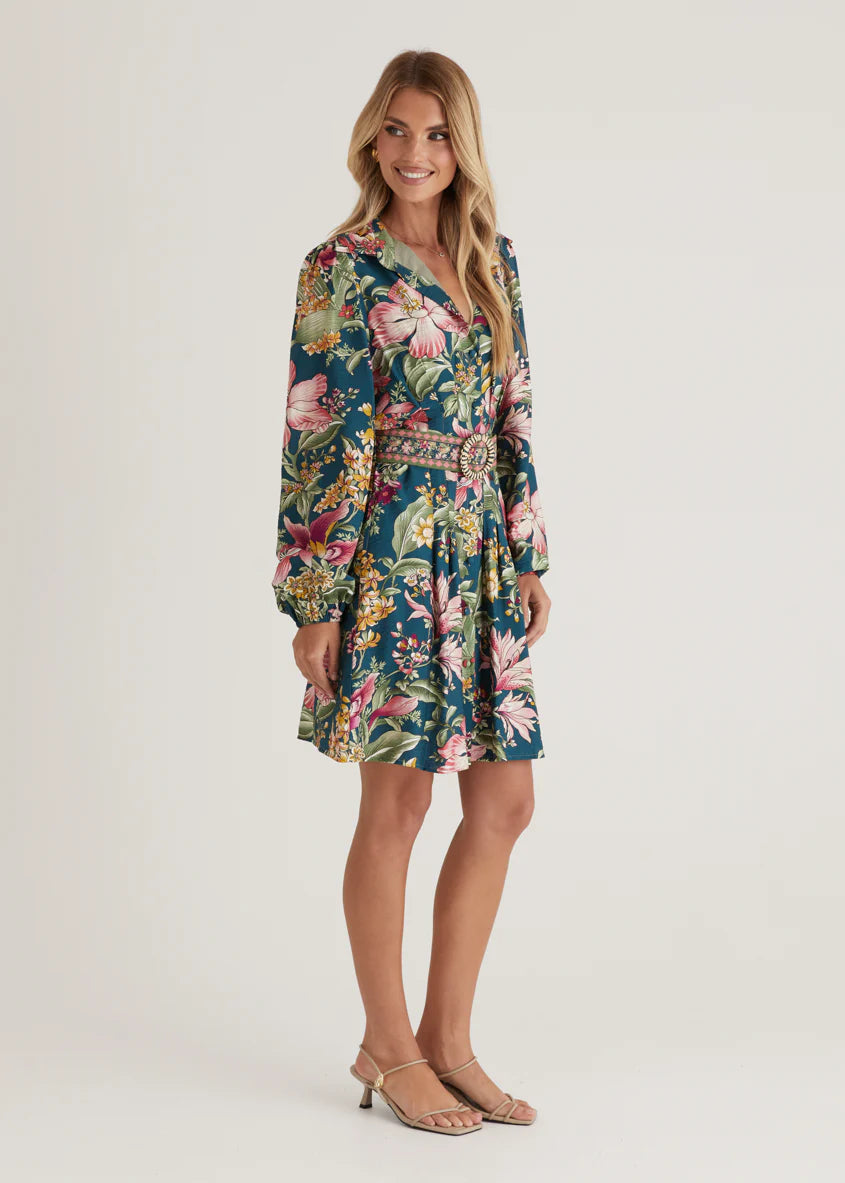 Melville Dress - Emerald Native