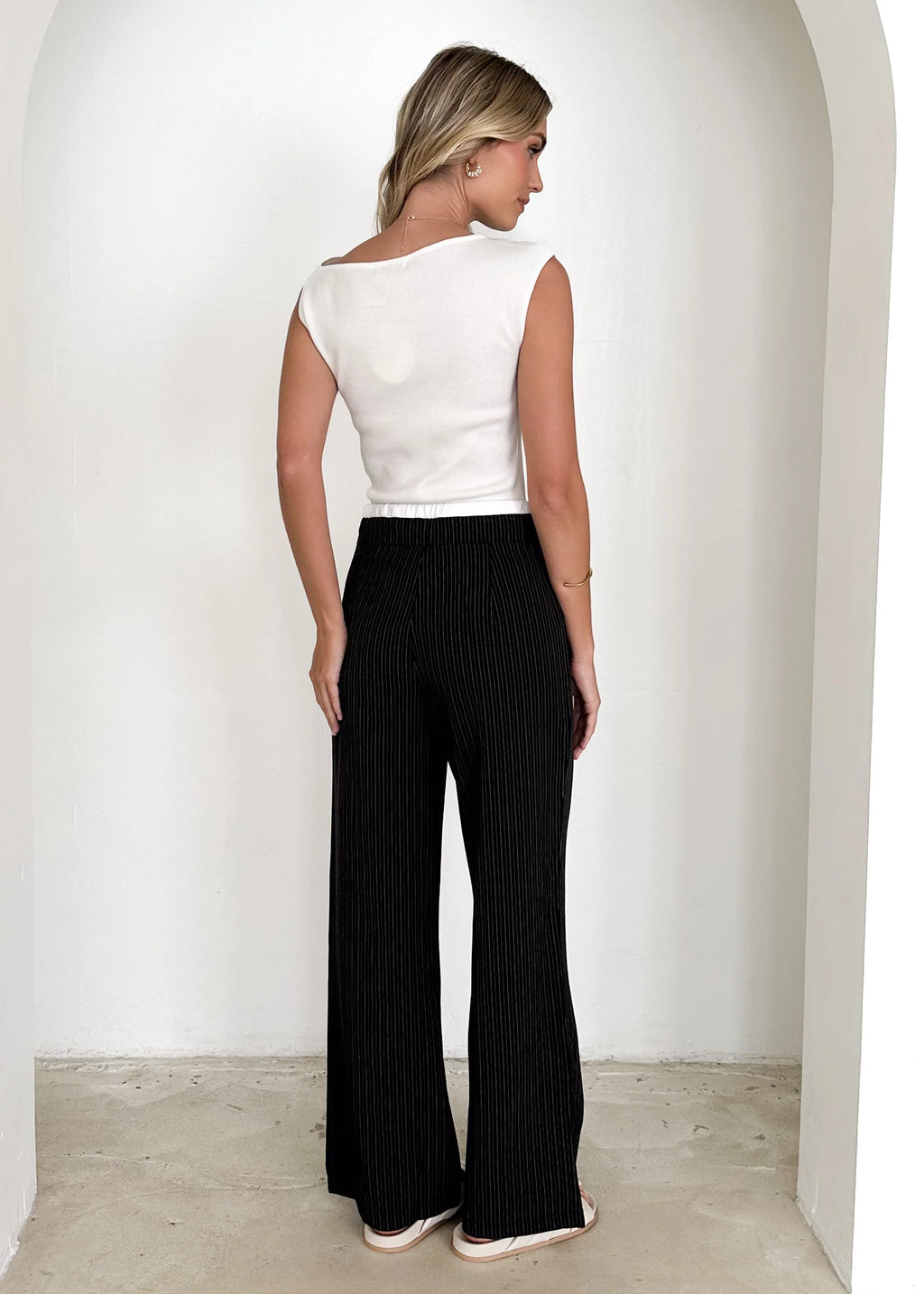 Sadra Pants - Black Pinstripe