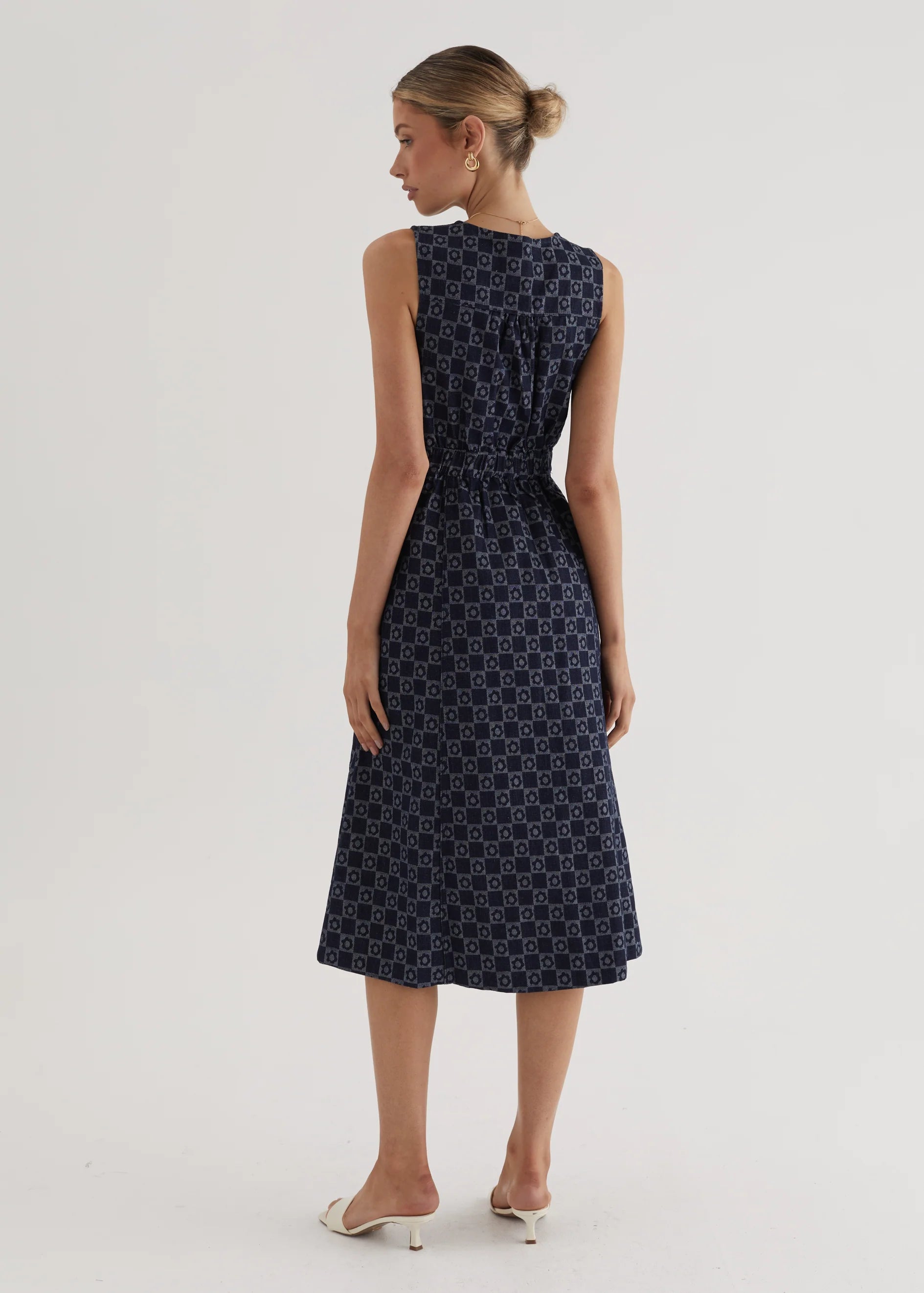 Hazel Midi Dress - Indigo