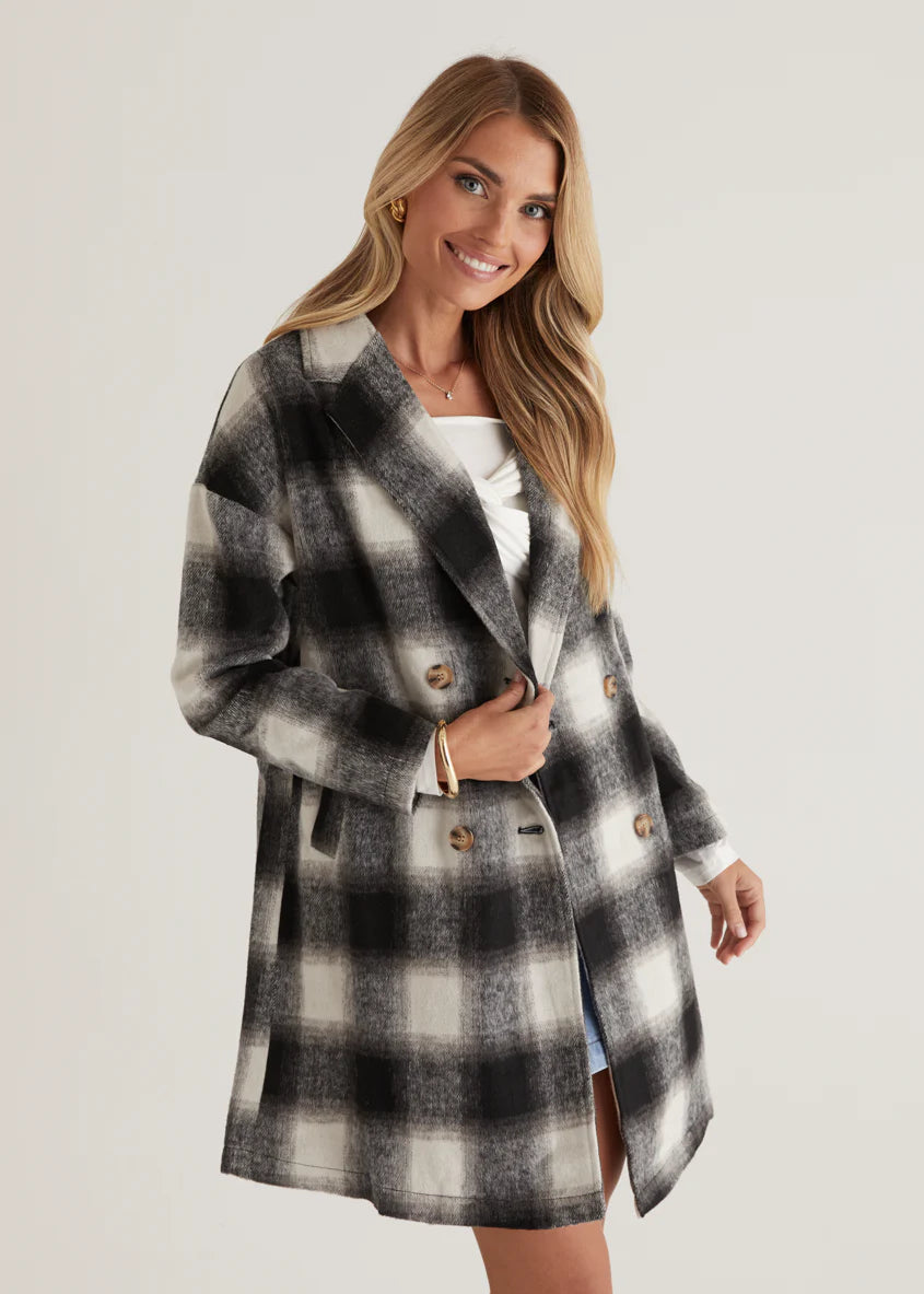 Cameron Coat - Black Check