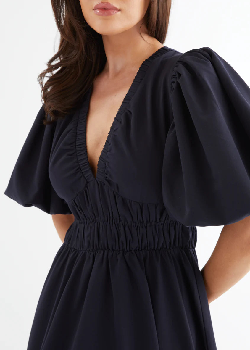 Misori Midi Dress - Indigo