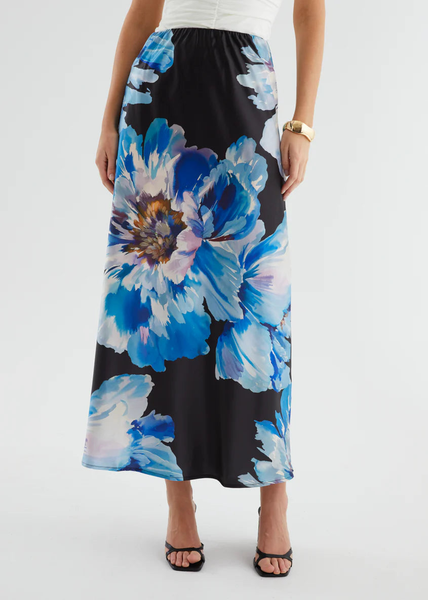 Allie Maxi Skirt - Midnight Bloom