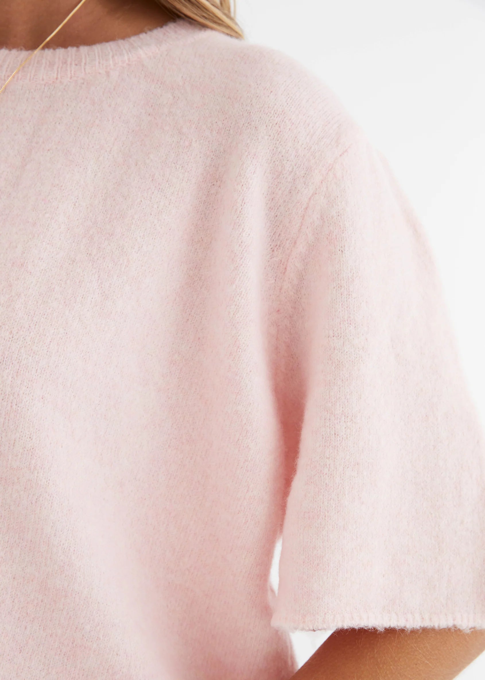 Ebonie Knit Tee - Pink