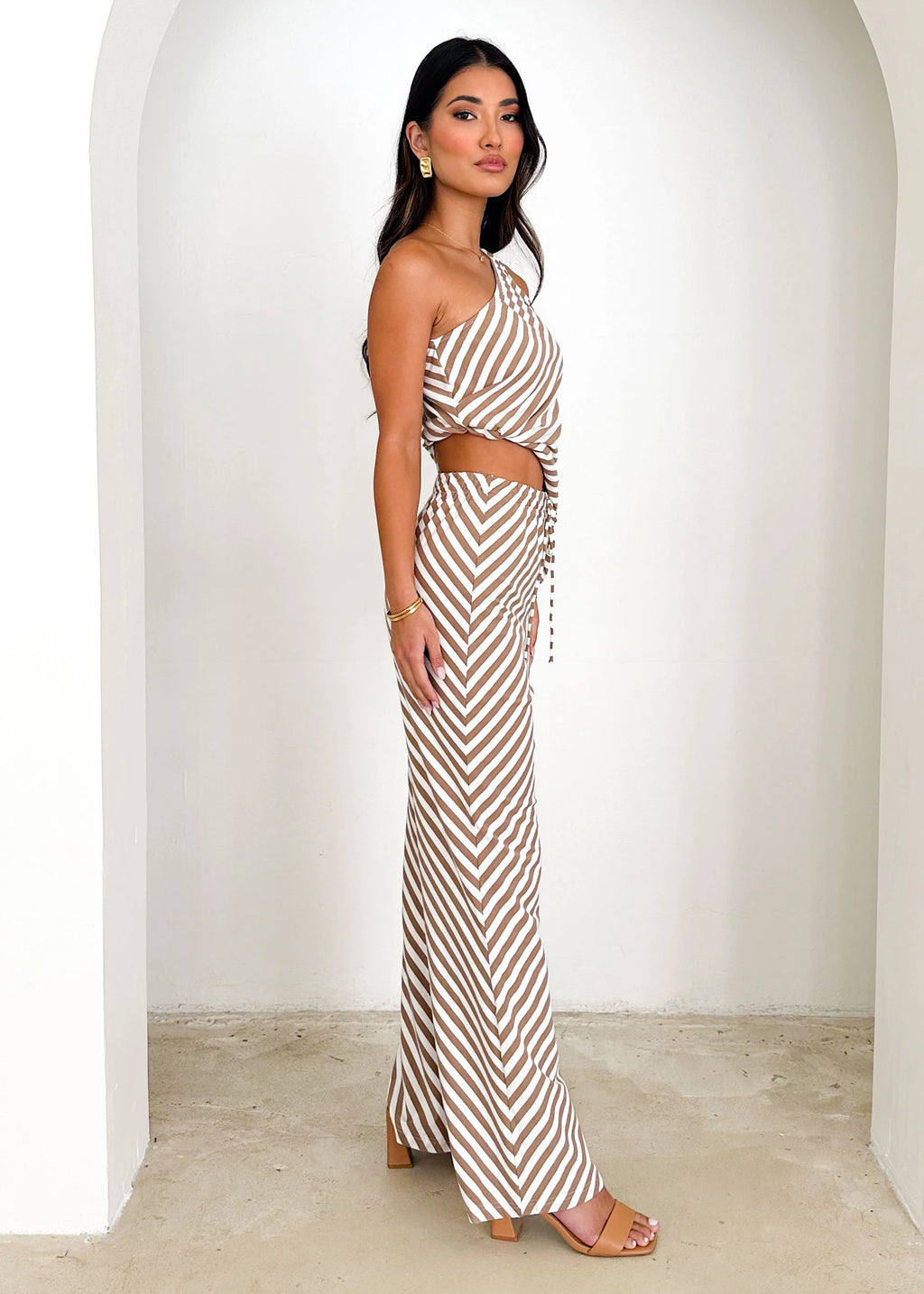 Heidi Pants - Beige Stripe