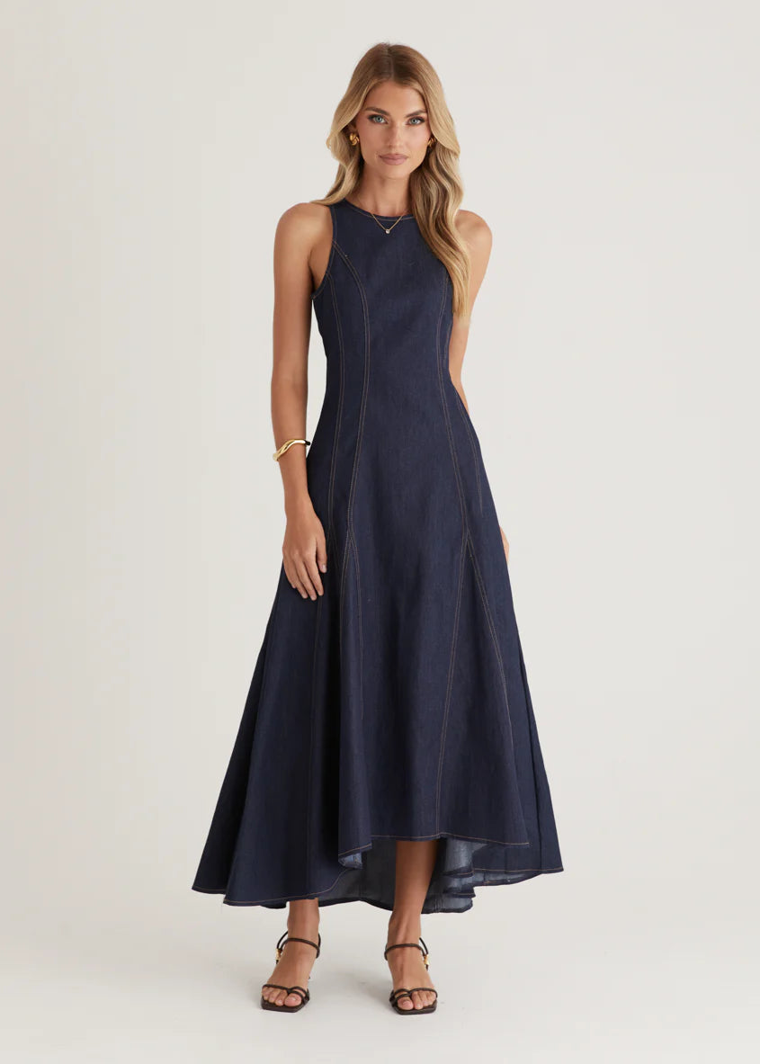 Rose Maxi Dress - Indigo
