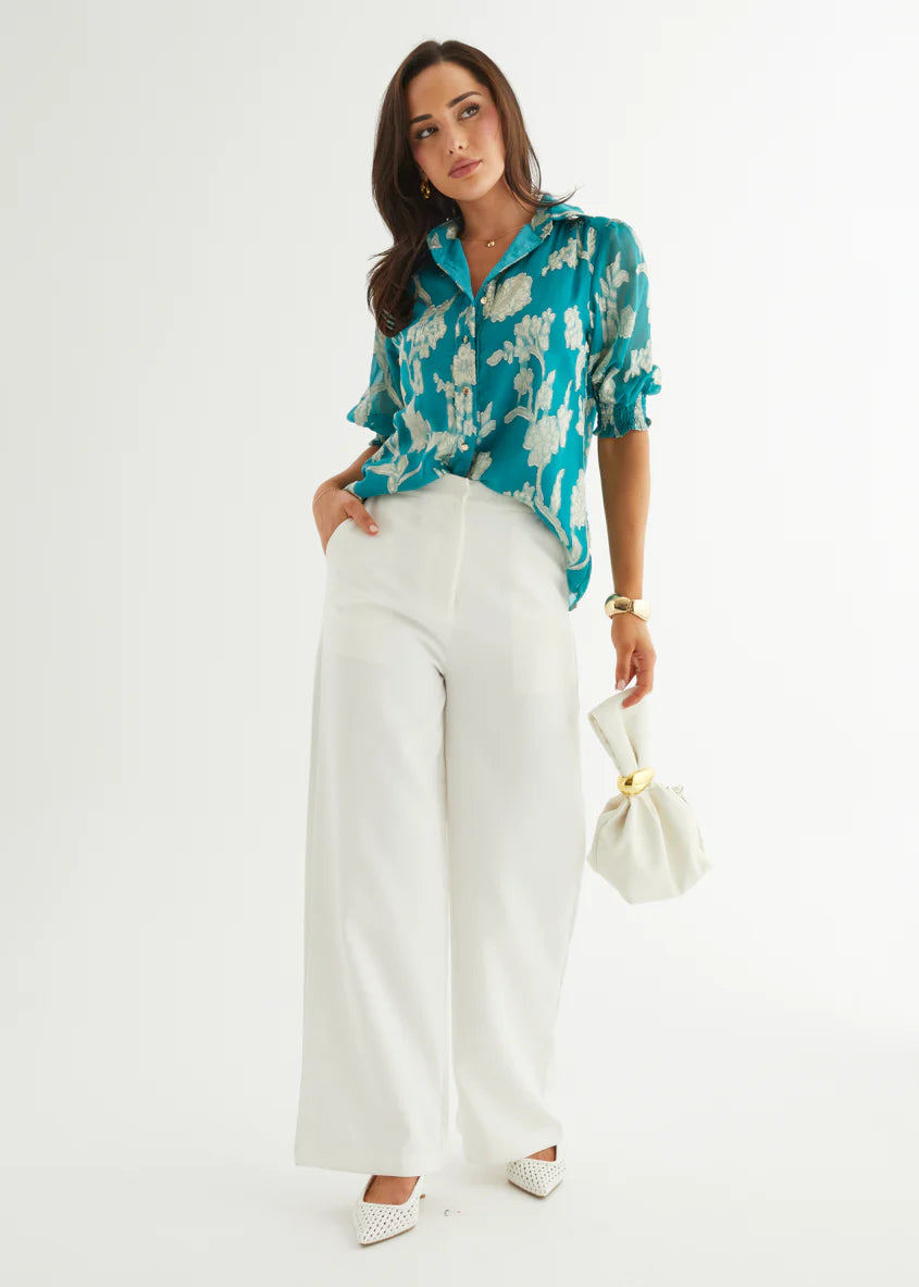 Austin Blouse - Deep Turquoise