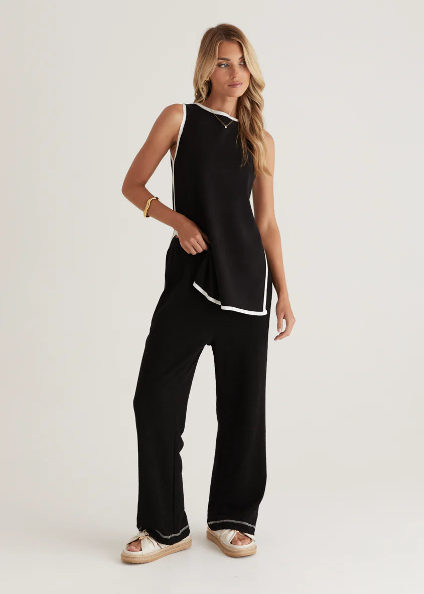 Regal Knit Top - Black