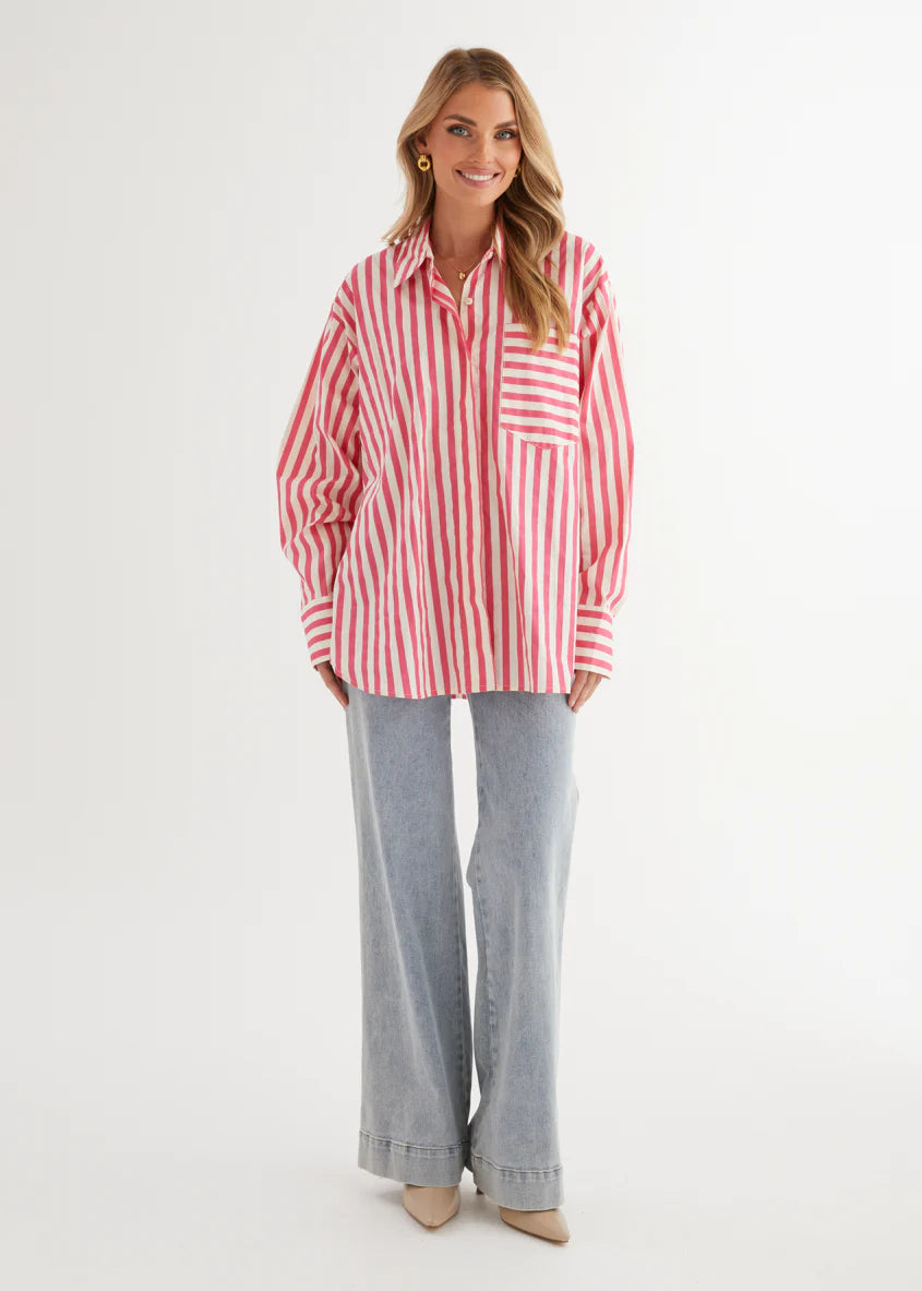 Lola Shirt - Pink Stripe