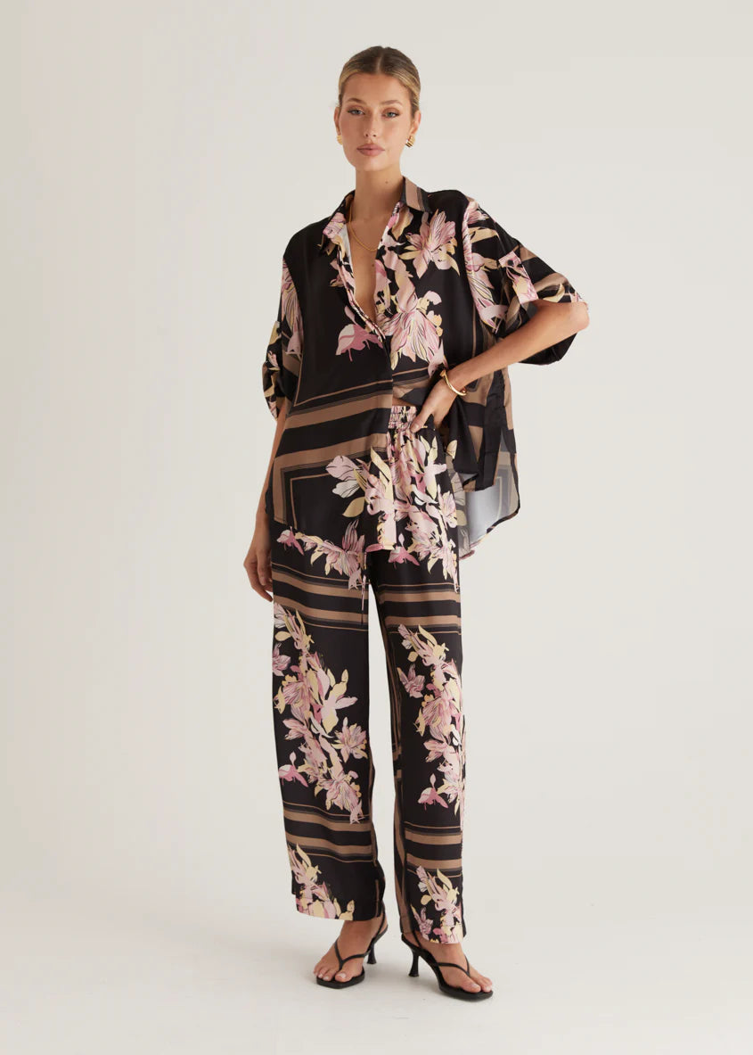 Kaycie Pants - Black Floral