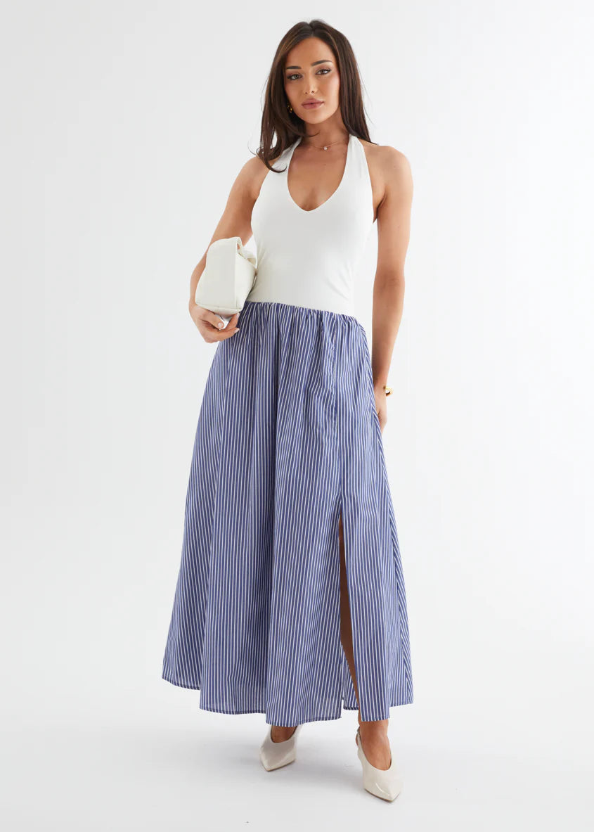 Sunni Maxi Dress - Sky Stripe