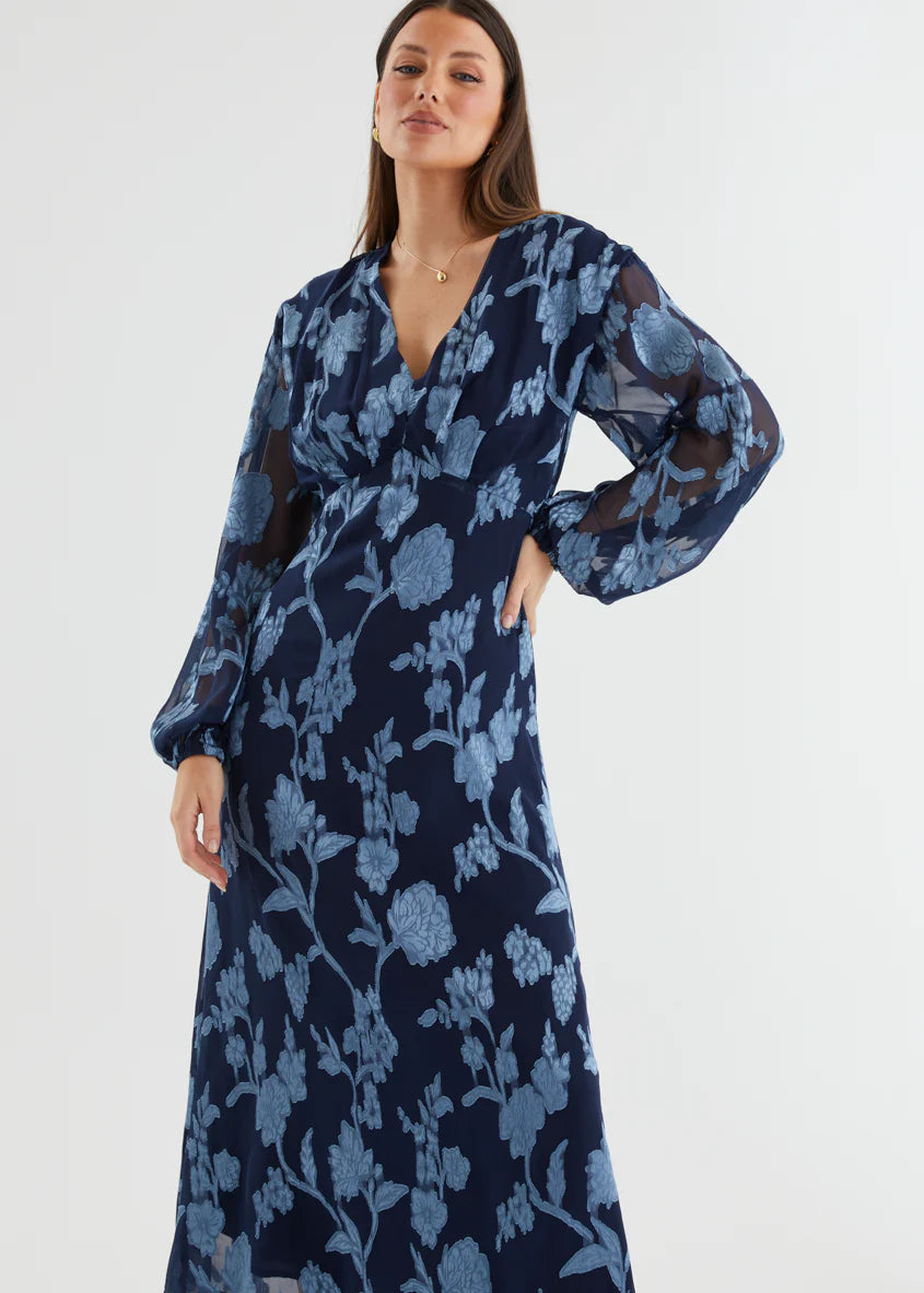 Primavera Maxi Dress - Blue Floral