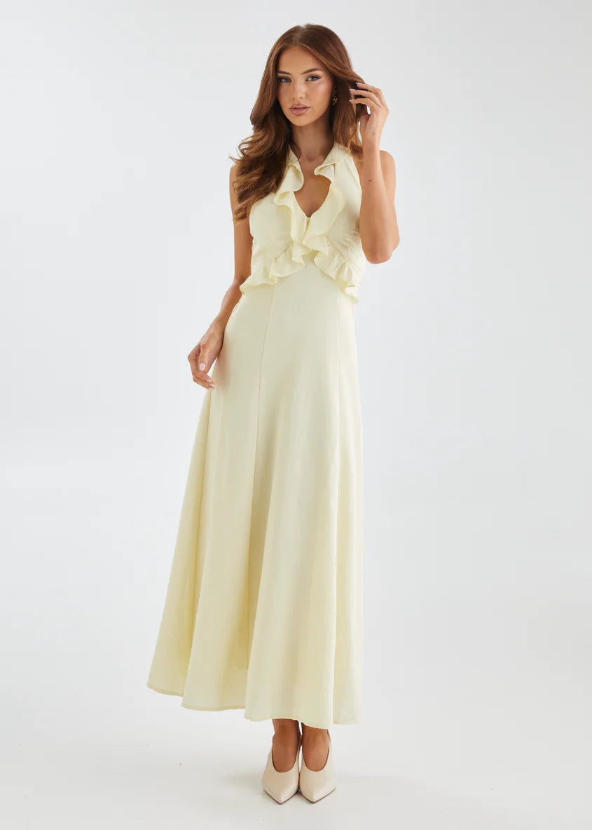 Montana Midi Dress - Lemon