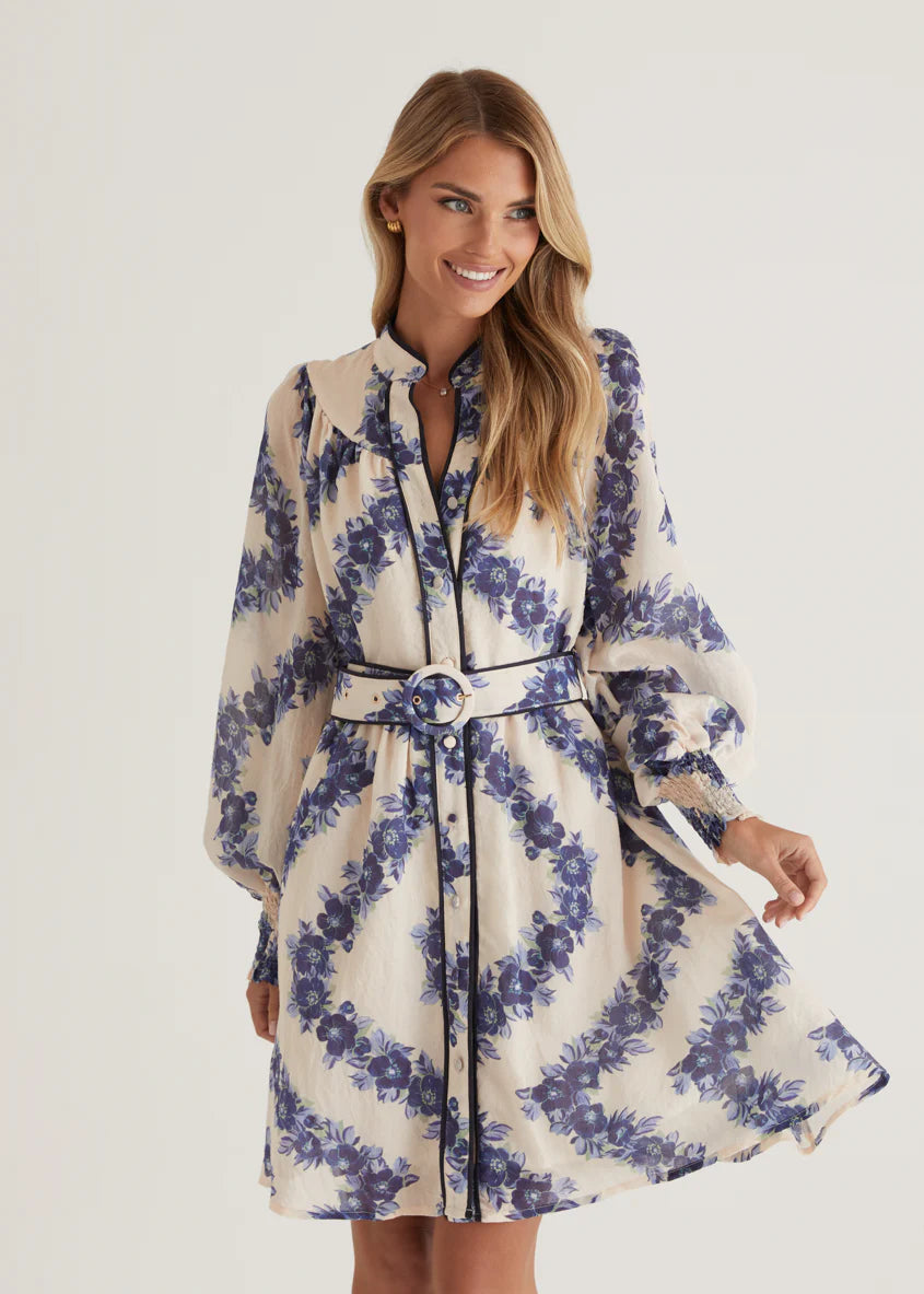 Silene Dress - Blue Floral