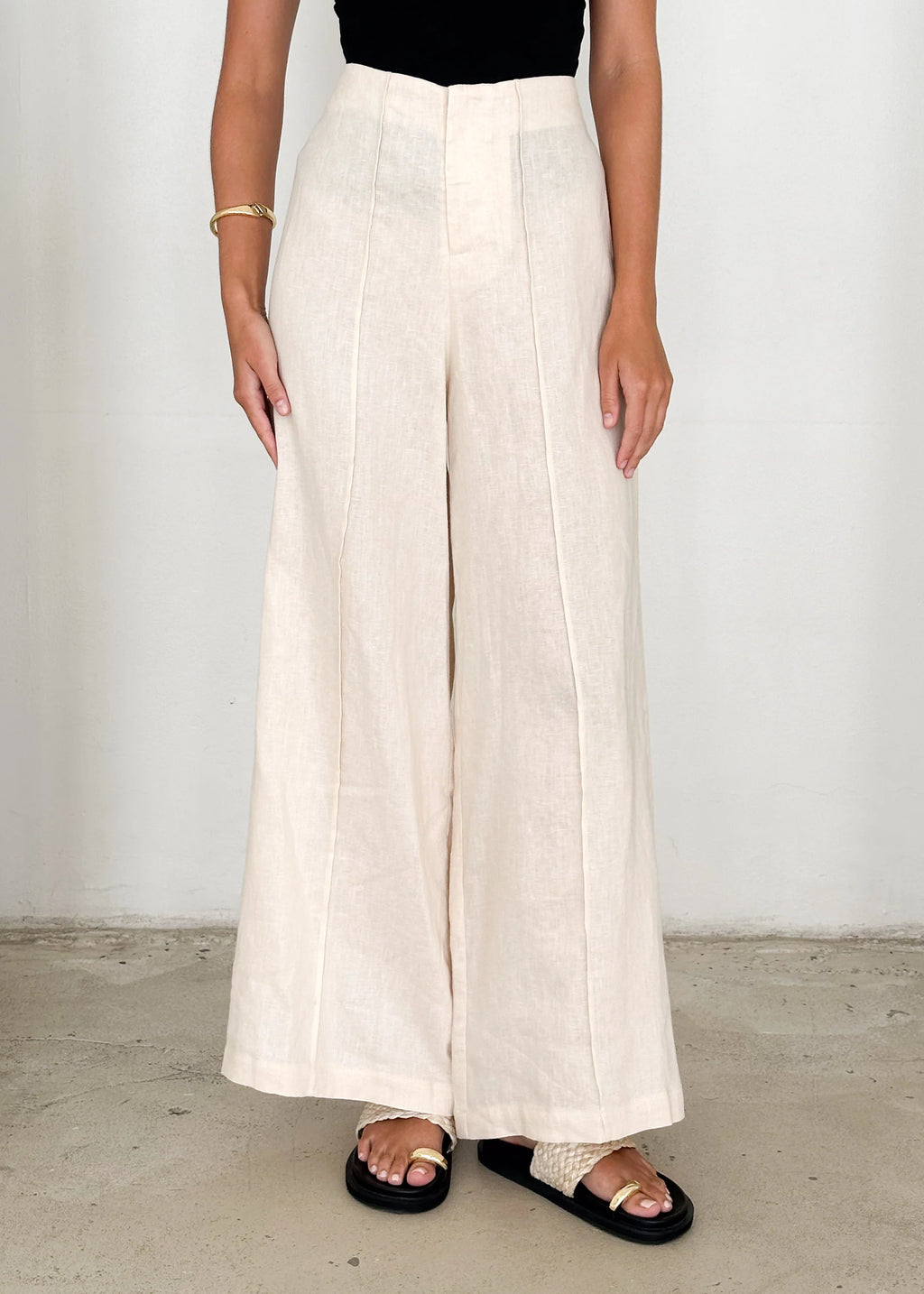 Riva Linen Pants - Cream