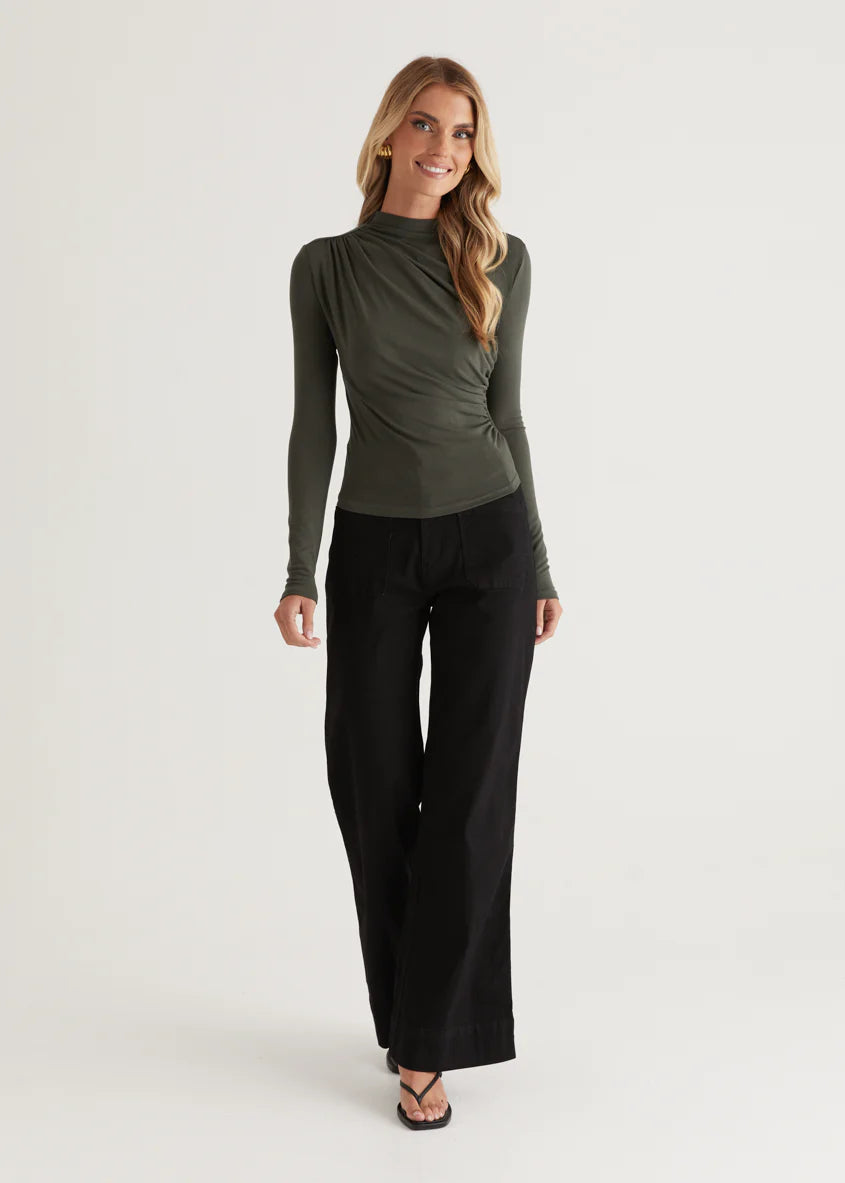 Zekroe Wide Leg Jeans - Black