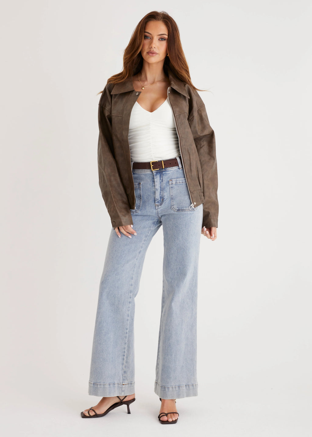 Suntia PU Jacket - Brown