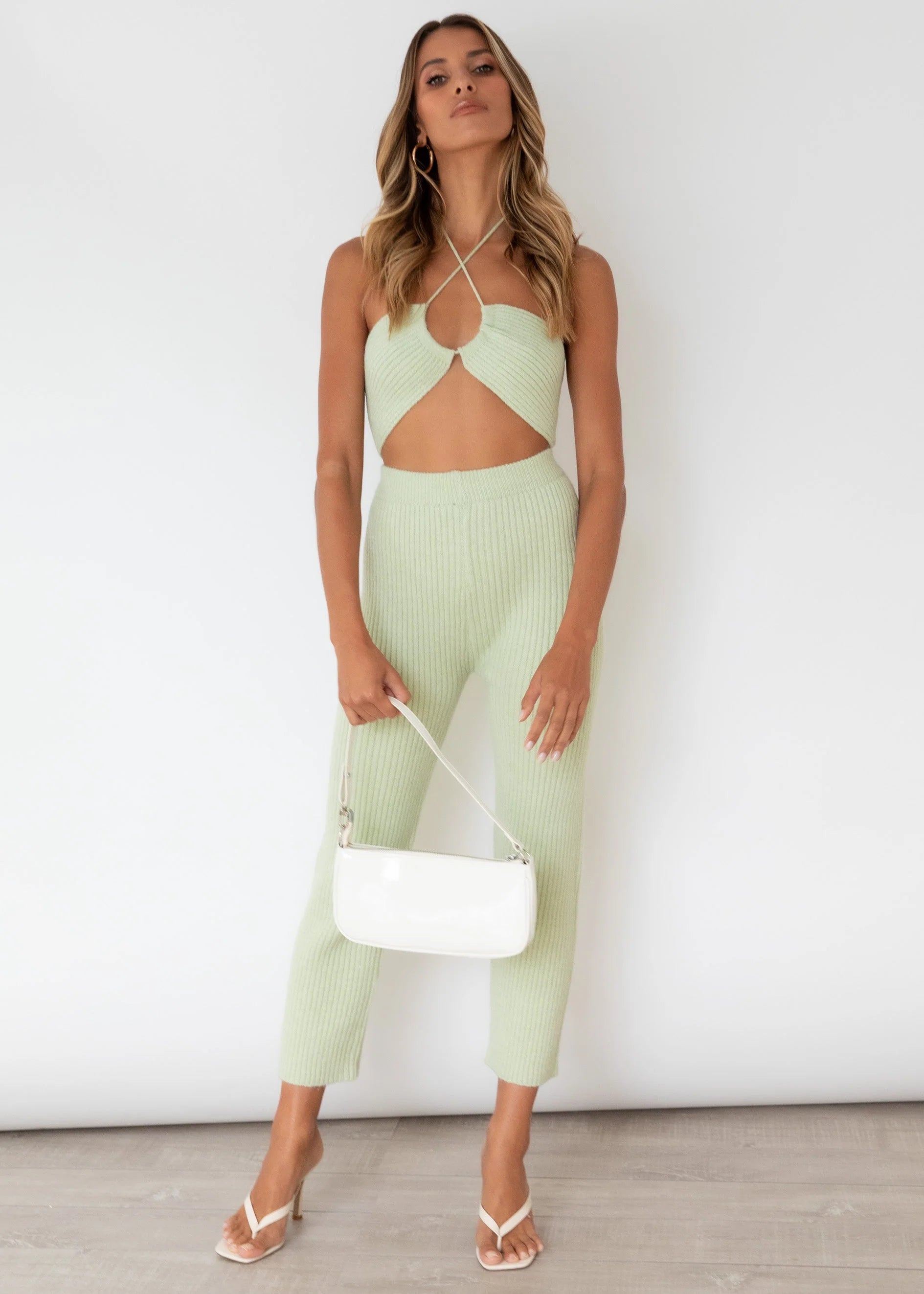 In Tune Knit Halter - Mint