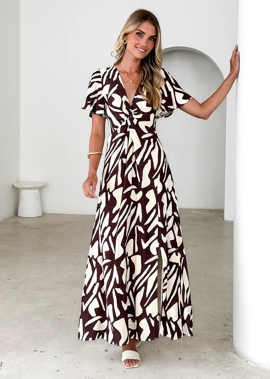Tamsen Maxi Dress - Choc Vanilla