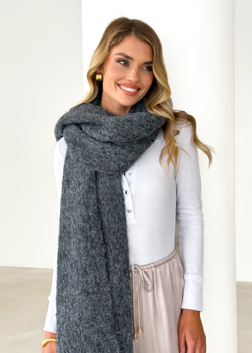 Charli Scarf - Charcoal