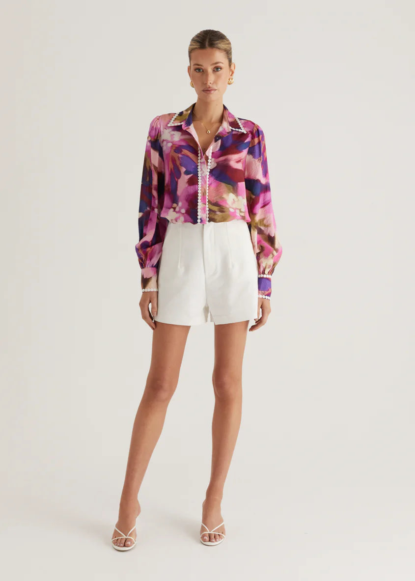 Sariyah Shirt - Orchid Floral