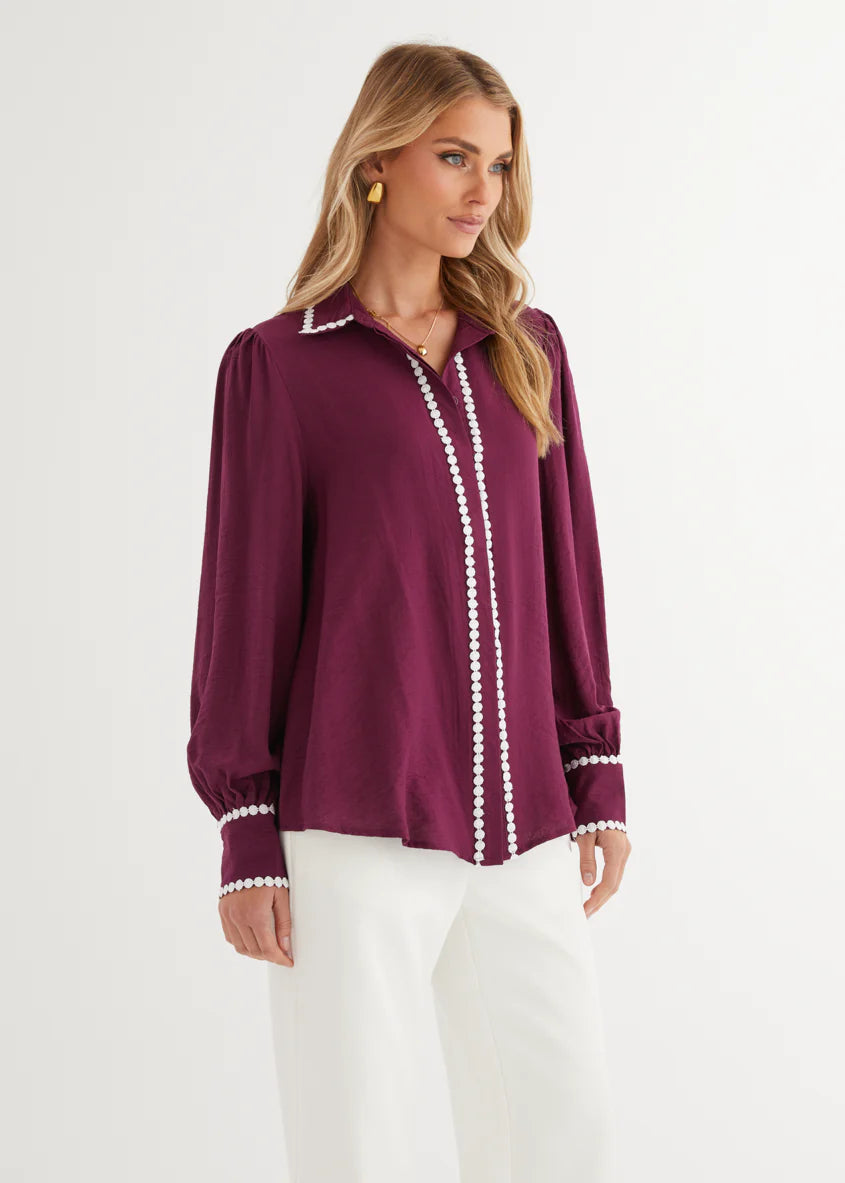 Sariyah Shirt - Plum