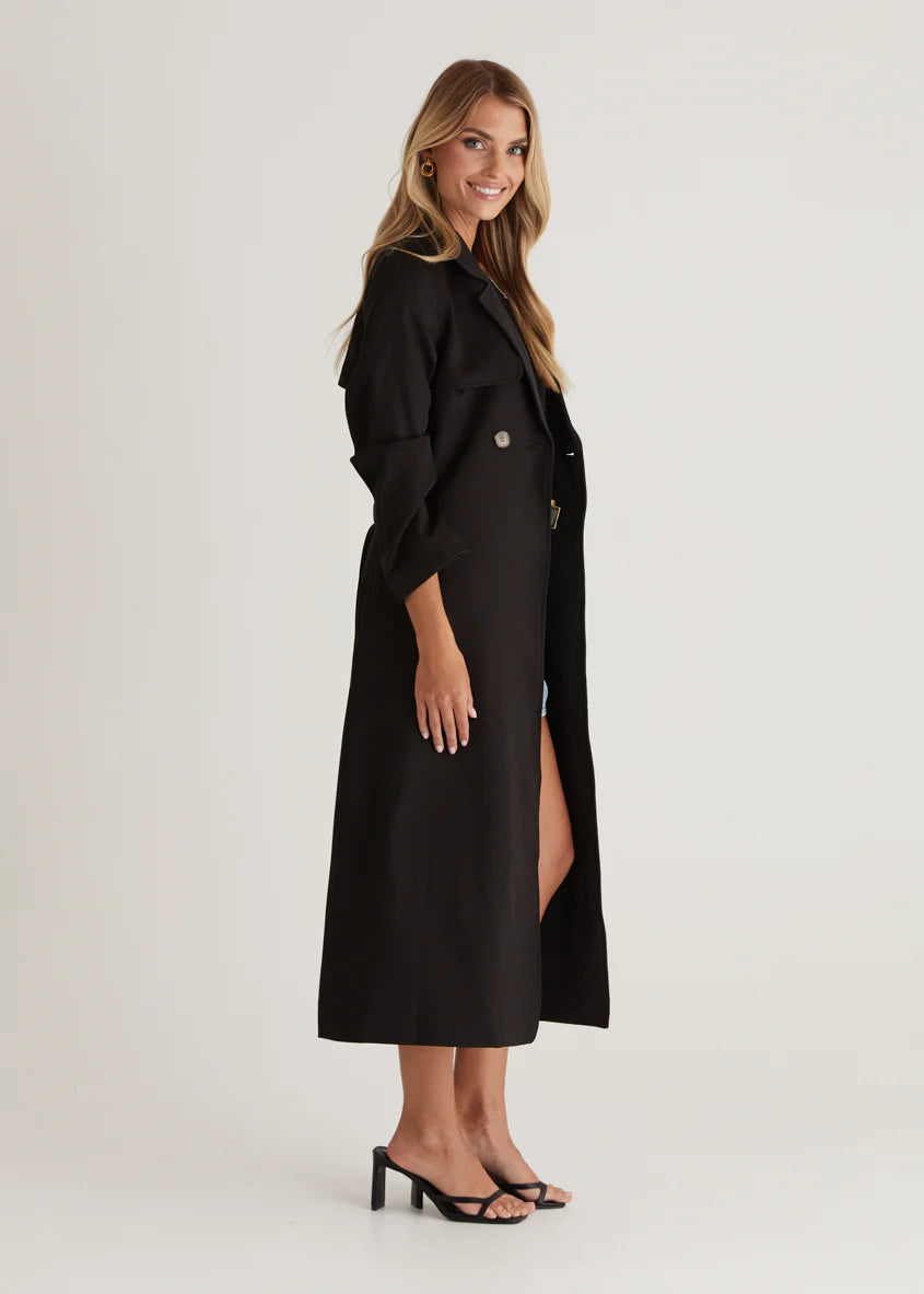 Kylie Trench Coat - Black