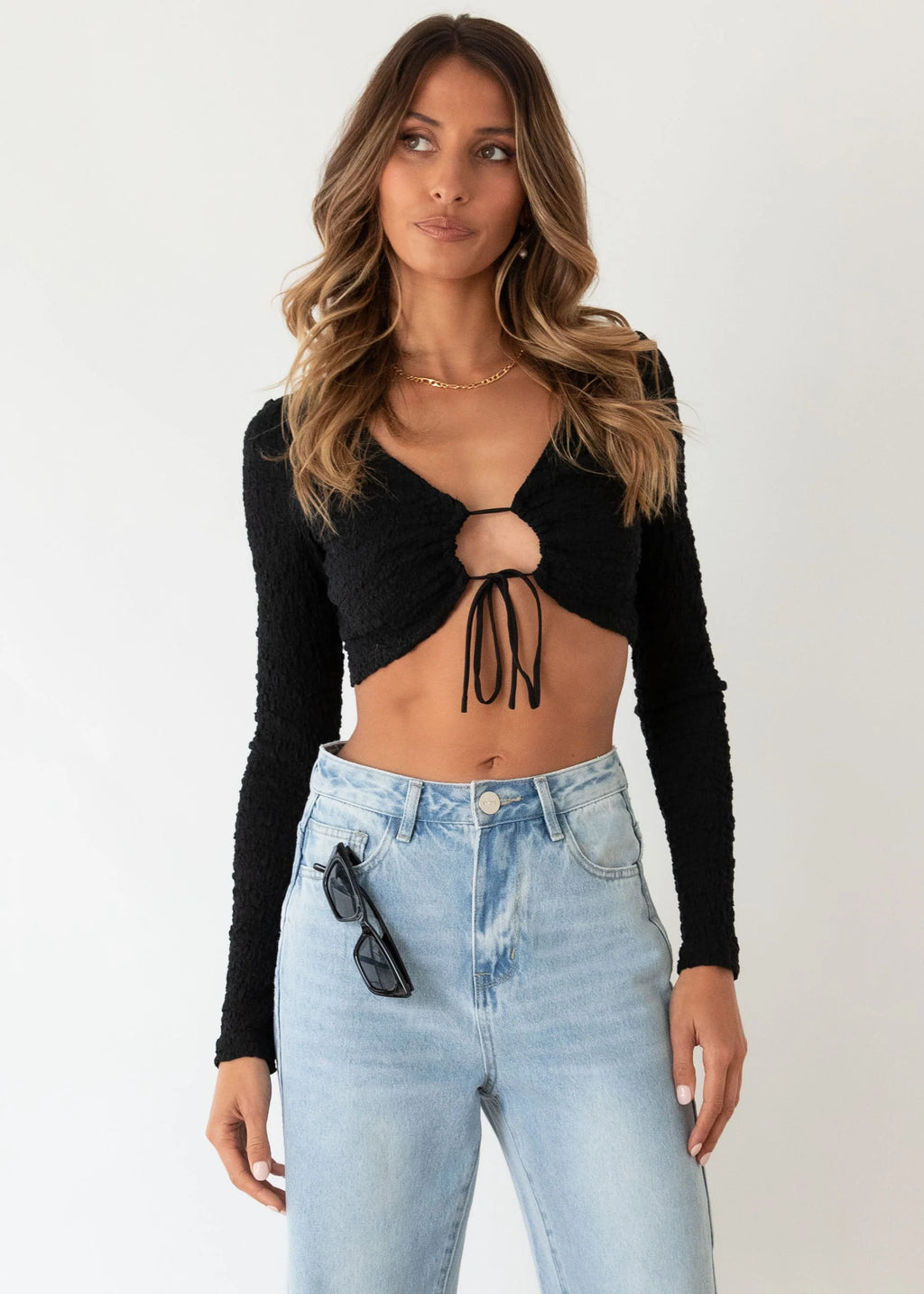 Brave Hearts Crop - Black