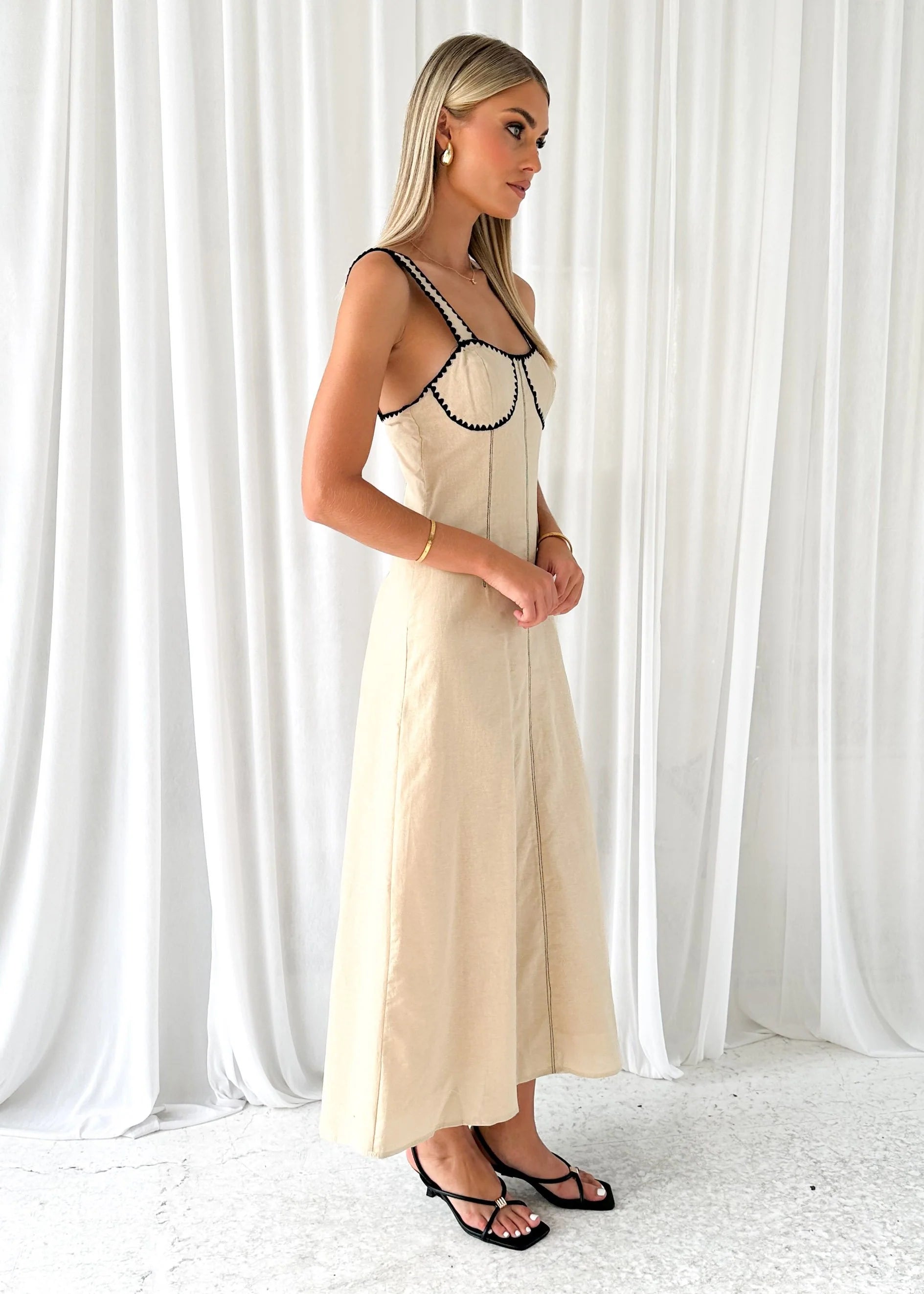 Jade Midi Dress - Oatmeal