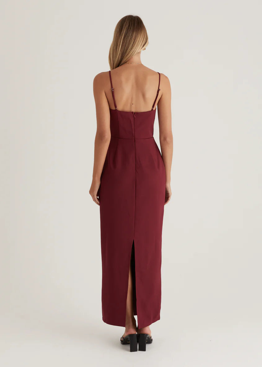Hansel Maxi Dress - Wine