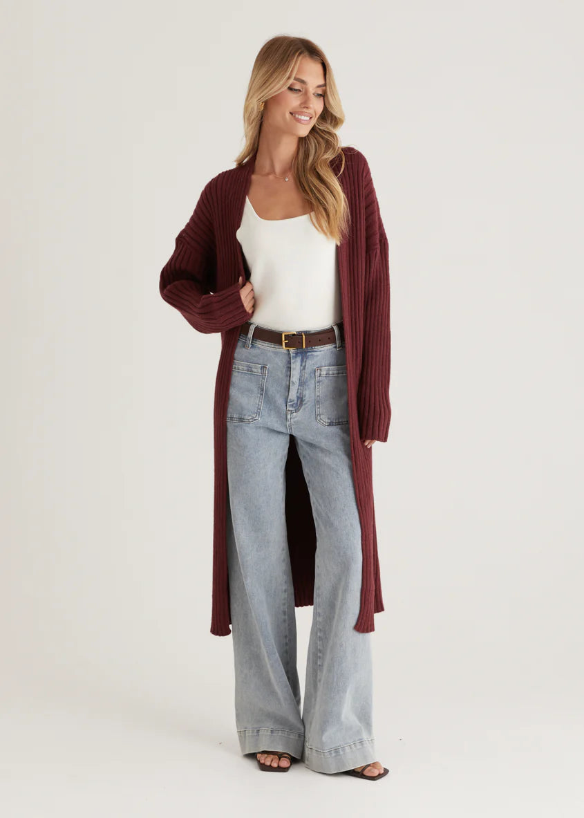 Ronan Cardigan - Burgundy