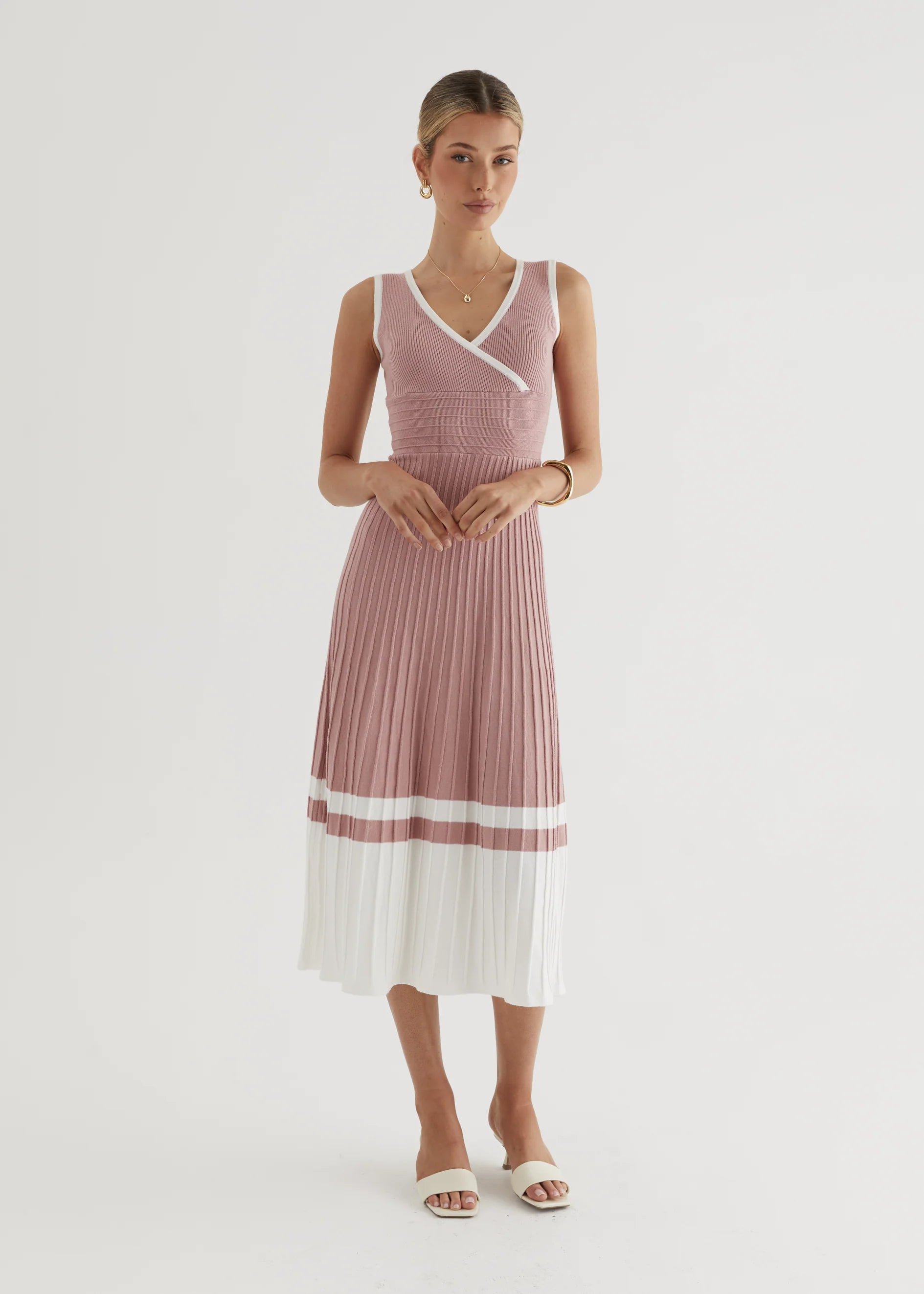 Radiate Knit Midi Dress - Blush