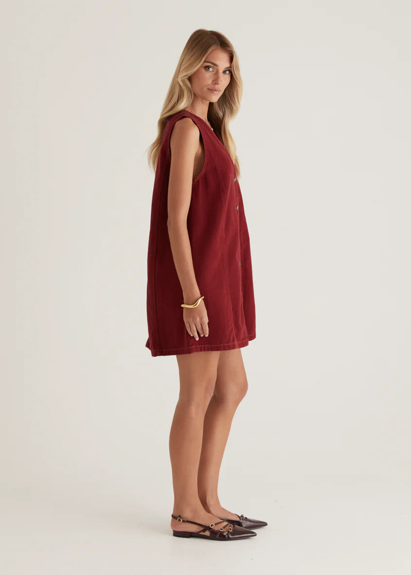 Halluna Dress - Wine