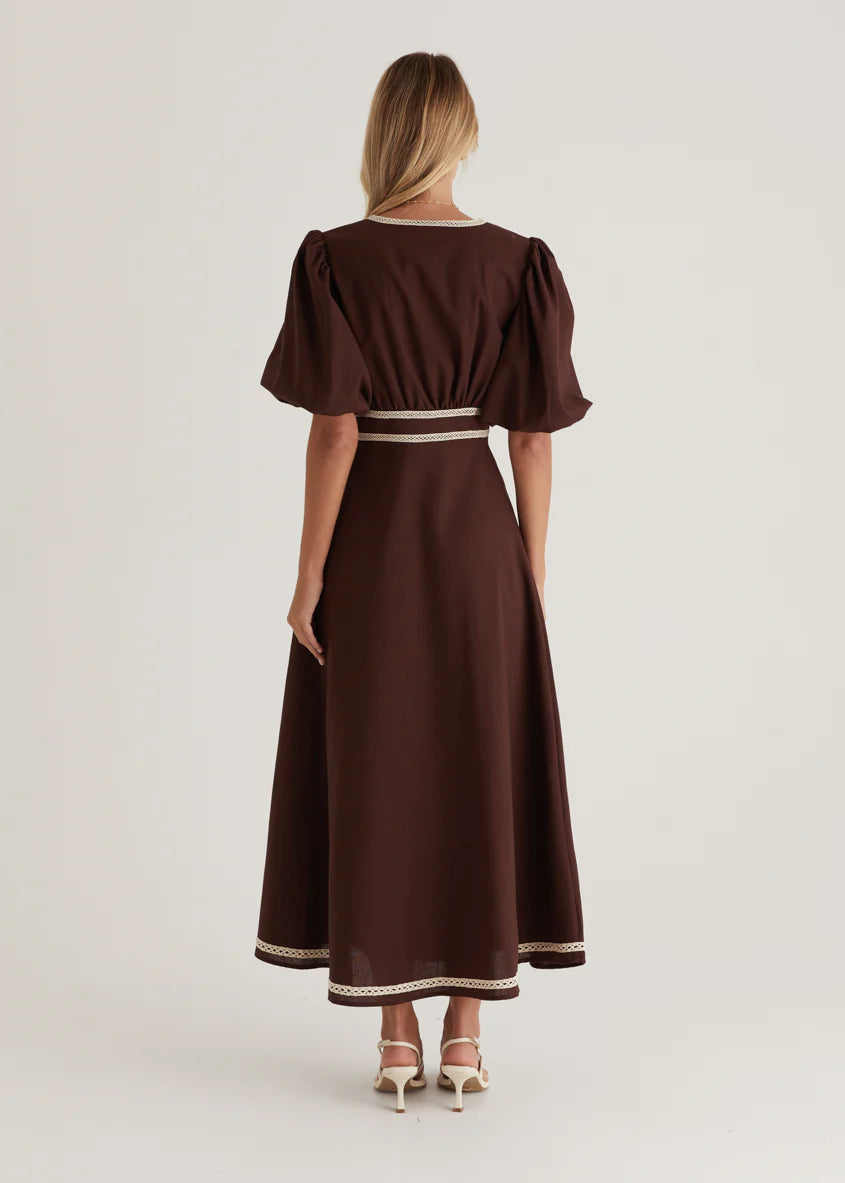 Ellodie Maxi Dress - Espresso