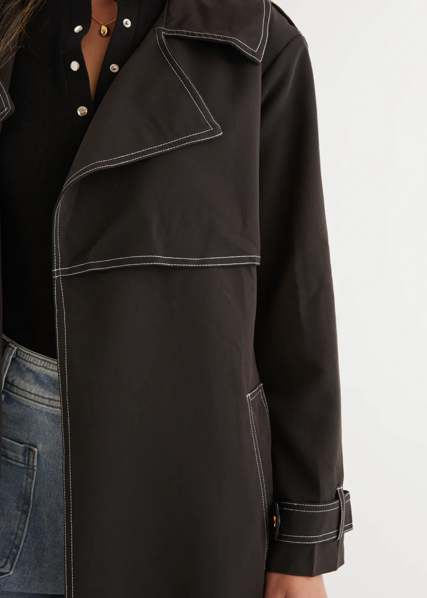 Jaidie Trench Coat - Black