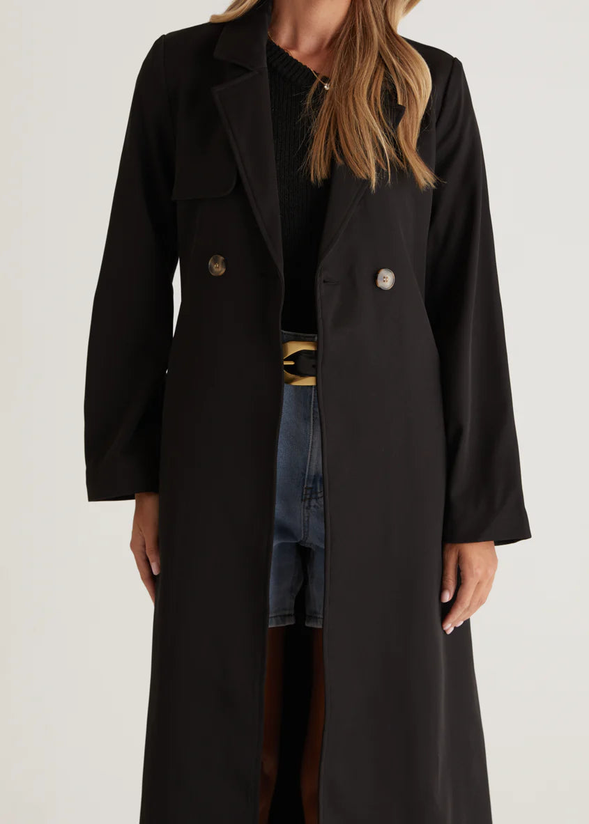 Kylie Trench Coat - Black