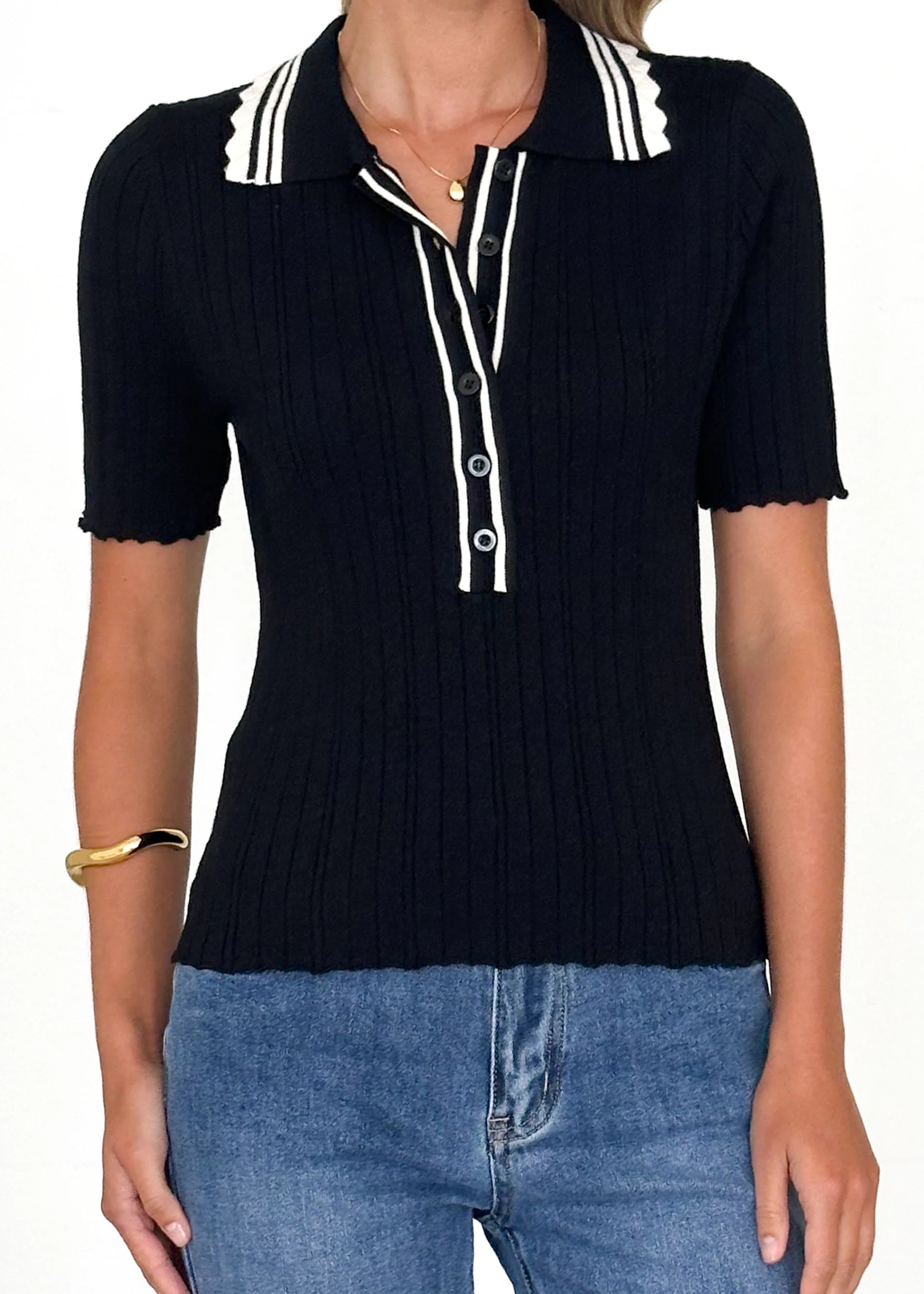 Harley Knit Top - Black