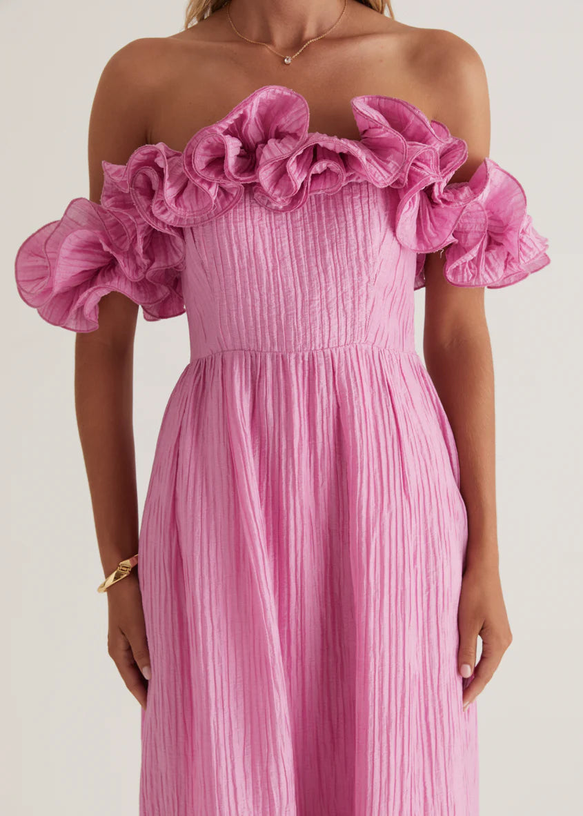 Marlow Off Shoulder Maxi Dress - Pink