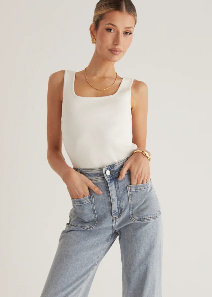 Zekroe Wide Leg Jeans - Light Blue