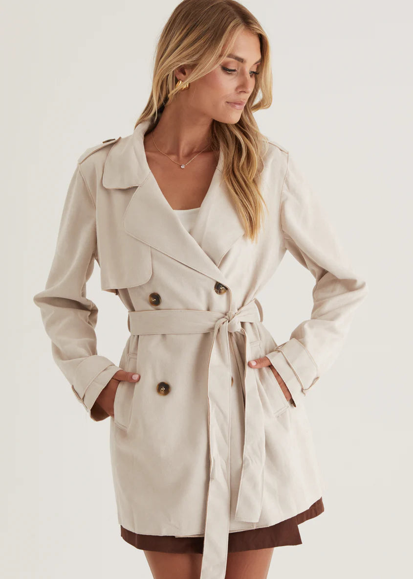 Lexington Suede Jacket - Ecru