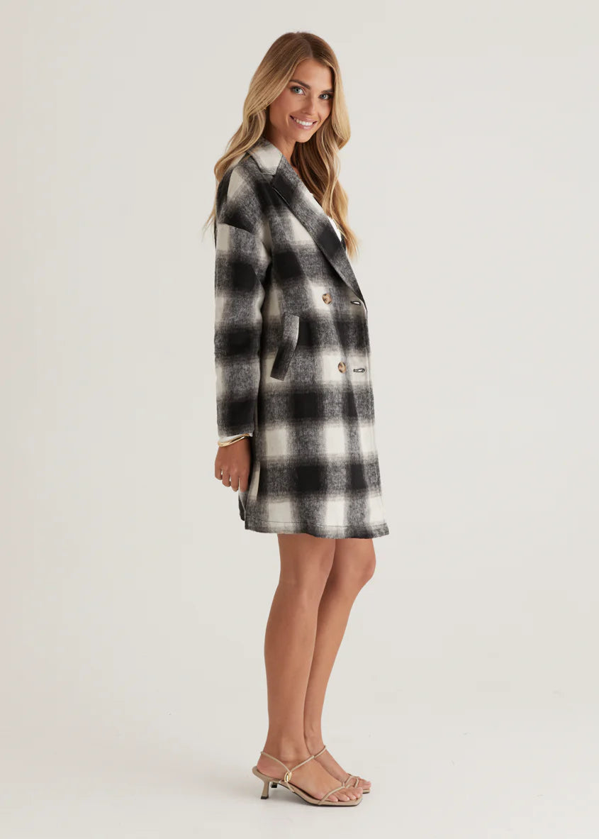 Cameron Coat - Black Check