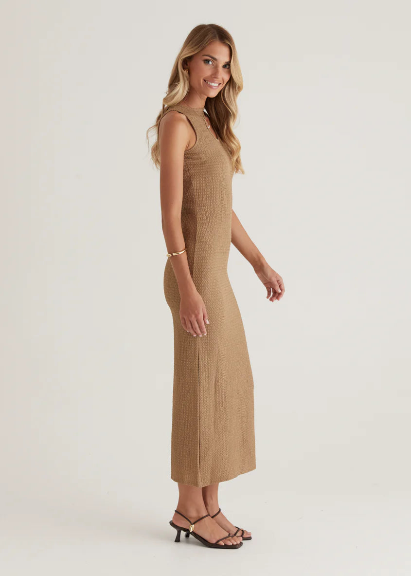 Torie Knit Maxi Dress - Latte