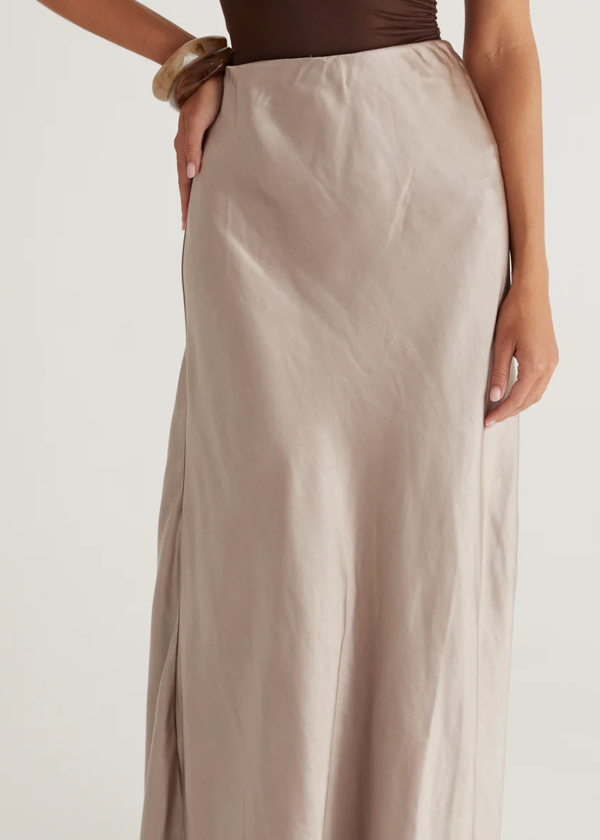 Rosalie Midi Skirt - Taupe