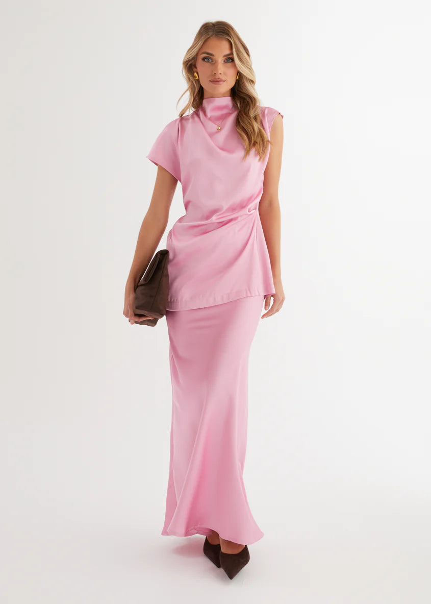 Solace Maxi Skirt - Pink