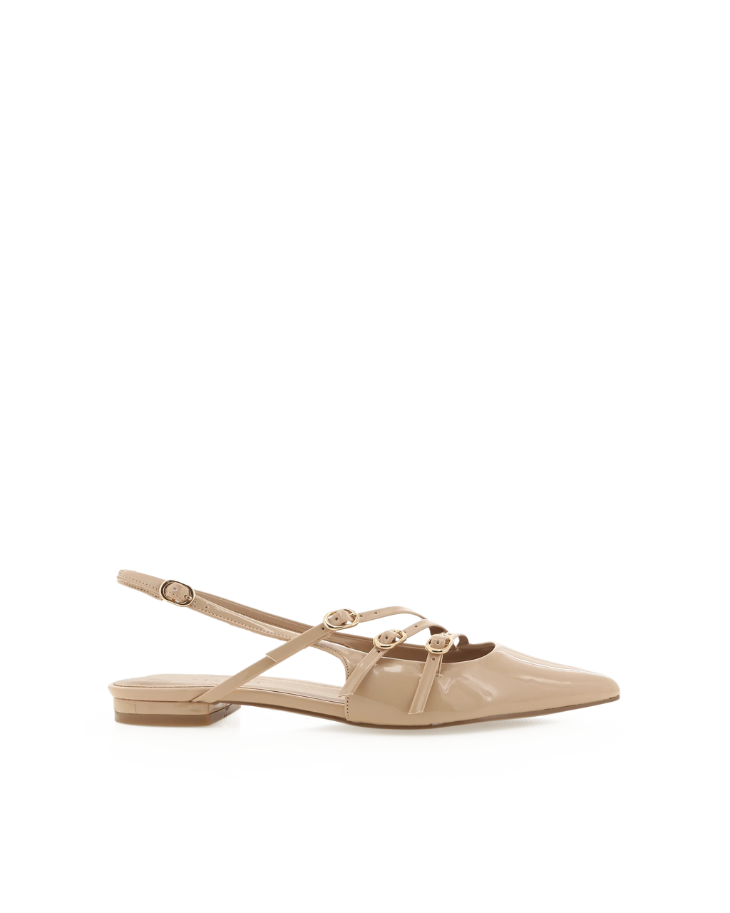 Hettie Flats - Beige Patent