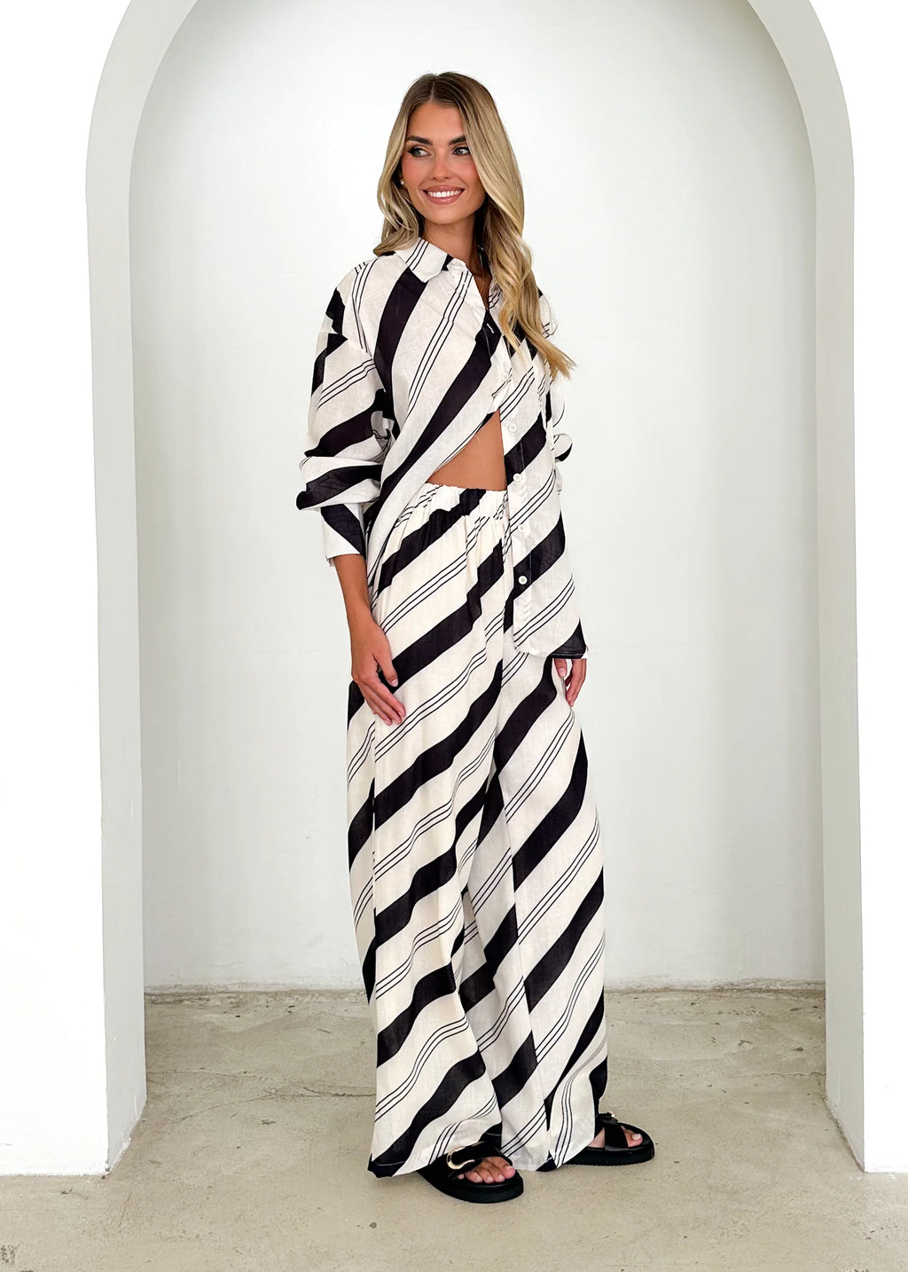 Jessa Pants - Black Stripe