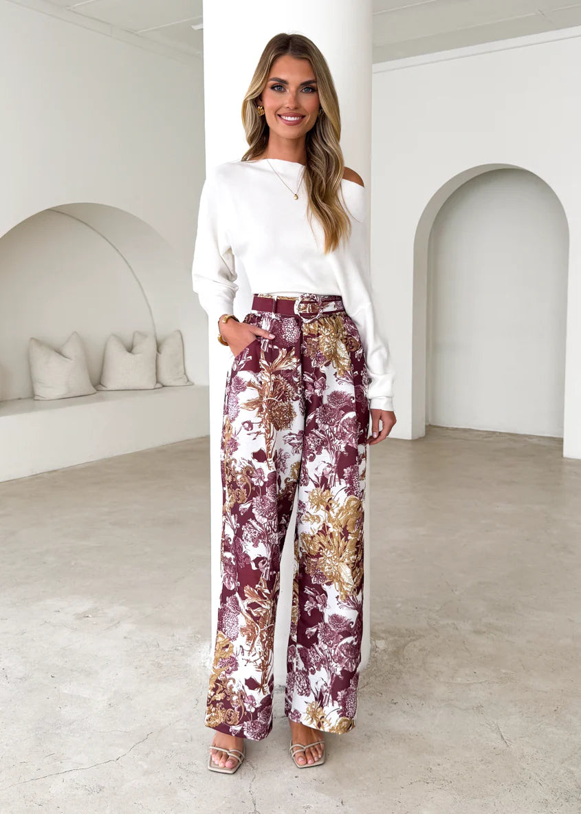 Tethroe Pants - Merlot Chateau