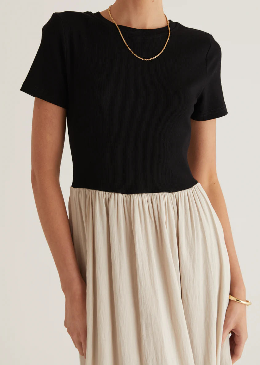 Riptide Maxi Dress - Beige Splice